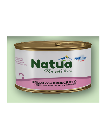 Natua Jelly Dog Pollo e Prosciutto gr.150. Cibo Umido Per Cani