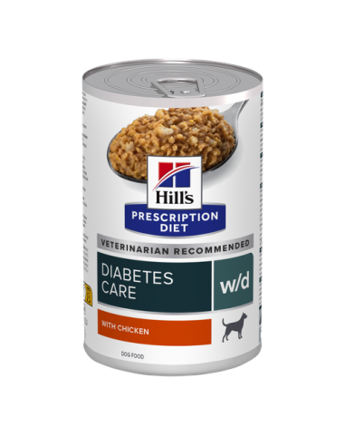 Hill's Diabetes Care w/d . con Pollo Gr 370.  Diete Per cani
