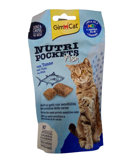 Gimcat Nutri Pocket  Fish Con Tonno  . Snack Per Gatti