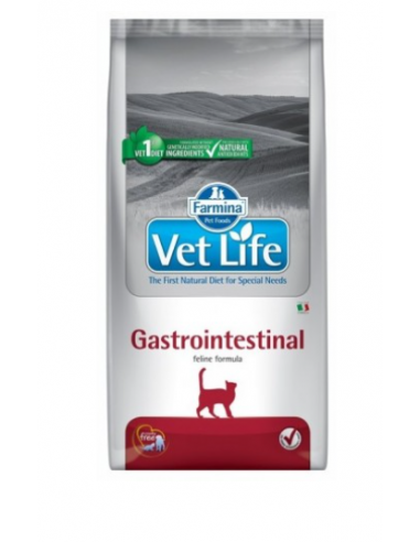 Vet Life Cat Gastro Intestinal Gr.400 Alimento Completo Dietetico per Gatti Farmina