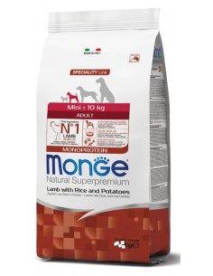 Monge Mini Adult Agnello Riso e Patate kg 7,5. Crocchette Per Cani