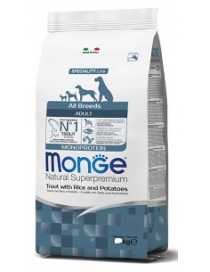 Monge Trota Riso e Patate All Breeds kg 2,5. Crocchette Per cani