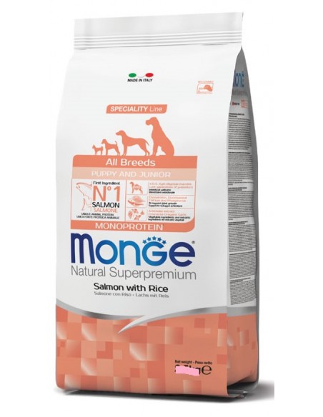 Monge Puppy Salmone e Riso All Breeds gr 800. Crocchette Per Cani- Puppy