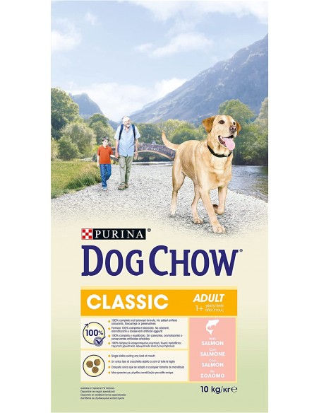 Tonus Dog Chow Classic Salmone kg 10. Mangime Secco Per Cani