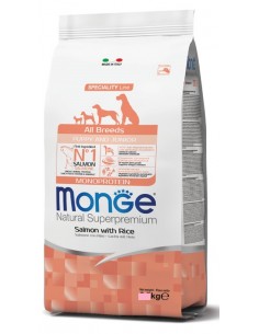 Monge Puppy salmone e Riso Kg 12. All Breed. Mangime Secco Per Cani-Puppy