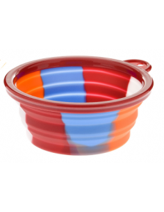 Ciotola Rainbow Silicone 1 litro Rossa . Mangiatoie Per Cani