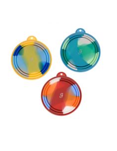 Ciotola Rainbow Silicone 1 litro Giallo. Mangiatoie Per Cani 2