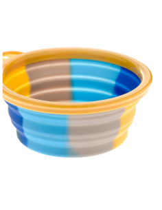 Ciotola Rainbow Silicone Medium ml 750. Gialla. Mangiatoia Per Cani