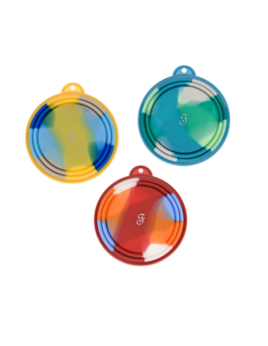 Ciotola Rainbow Silicone Medium ml 750. Gialla. Mangiatoia Per Cani