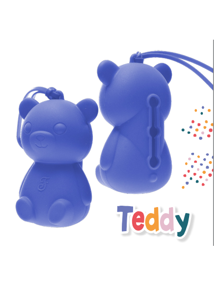 Portasacchetti Teddy Silicone Azzurro. Accessori Per Cani