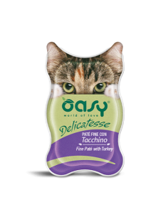 Oasi Delicatesse Pate' Con Tacchino Gr.85. Cibo Umido Per Gatti