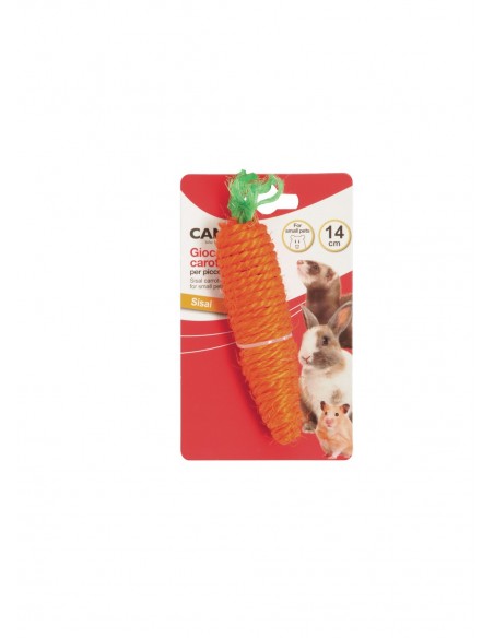 Gioco Carota Per Roditori In sisal cm 14. Giochi Per Roditori