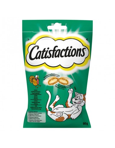 Catisfactions Con Tacchino gr 60. Snack Per Gatti