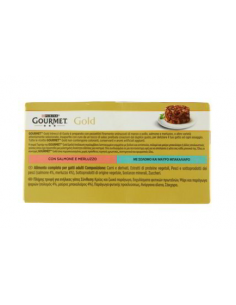 Gourmet Gold Intrecci Salmone /Merluzzo Tonno/Pesce dell'oceano 4x85 Gr. Mangime Umido Per Gatti 2