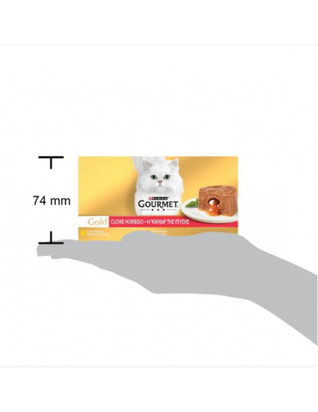 Gourmet Gold Cuore Morbido Manzo Pollo 4 x85 gr. Mangime Umido Per gatti