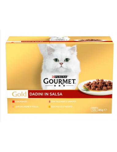 Gourmet Gold Dadini in salsa 12x85 gr. Mangime Umido Per Gatti