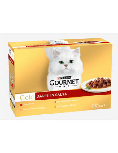 Gourmet Gold Dadini in salsa 12x85 gr. Mangime Umido Per Gatti