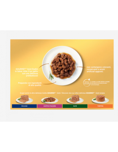 Gourmet Gold Dadini in salsa 12x85 gr. Mangime Umido Per Gatti