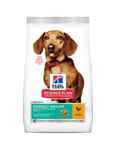 Hill's Canine Perfect Weight Small & Mini adult Pollo 1,5. Crocchette Per cani