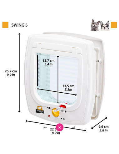 Swing 5 porta Tunnel Bianca Ferplast . Accessori
