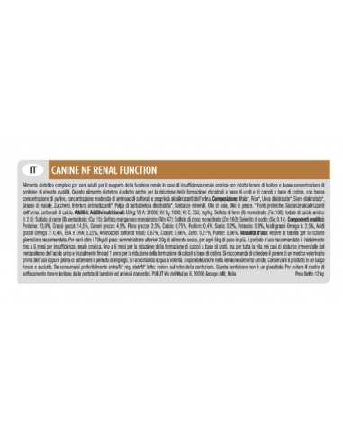 Purina NF Renal Function Cane KG.1,5. Diete Per cani