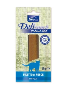 LIFE Cat Delisnack natural filetto di Pesce gr.15. Leccornie per gatti