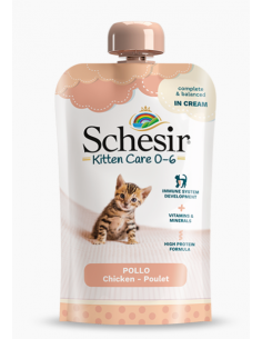 SCHESIR in Cream kitten care 0-6 Pollo gr.150. Cibo Per Gattini 2
