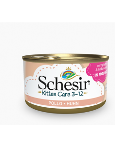 Schesir kitten mousse 3-12 Pollo gr.85. Cibo Umido Per Gattini