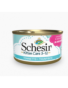 Schesir  kitten mousse 3-12 Tonno gr.85. Cibo Per Gattini
