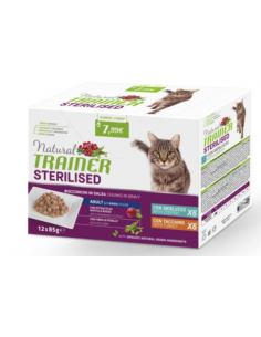 NATURAL TRAINER MULTIPACK sterilised tacchino e merluzzo 9+3 x85 gr.