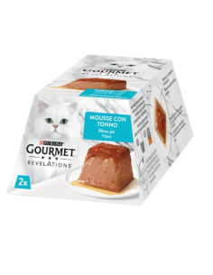 Gourmet Revelation mousse con Tonno 2x gr.57. Cibo Umido Per Gatti