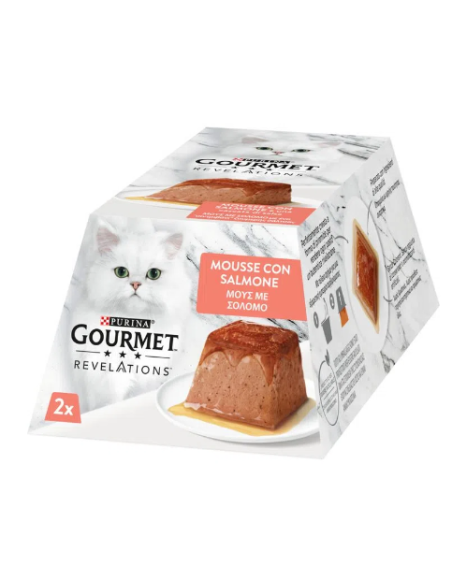 Gourmet Revelation mousse con Salmone 2x gr.57. Cibo Umido Per Gatti