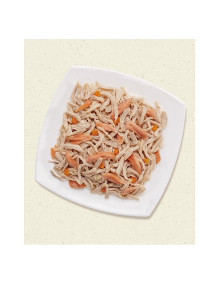 Life Cat Busta Filetti di Pollo con Salmone Gr.70. Cibo Umido Per Gatti