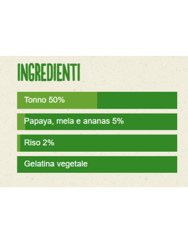 Life Cat Busta Tonno con Frutta Mista Gr.70. Cibo Umido Per Gatti