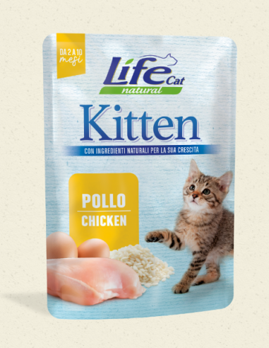 Life Cat Busta Kitten Pollo Gr.70. Cibo Umido Per Gattini