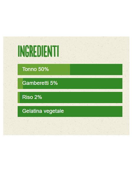 Life Cat Busta Tonno con Gamberetti Gr.70. Cibo Umido Per Gatti