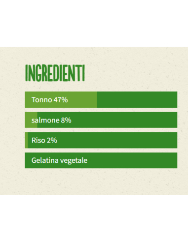 LIFE CAT Busta Tonno con Salmone Gr.70.Cibo Umido Per Gatti