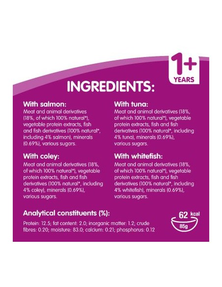 Whiskas 12 Buste Selezione Straccetti Pesce . Cibo Umido Per Gatti