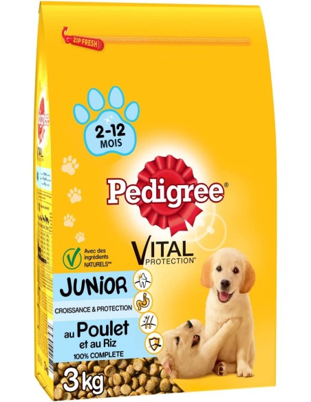 Pedigree Dry Junior Pollo e Riso Kg.3. Mangime Per Cuccioli