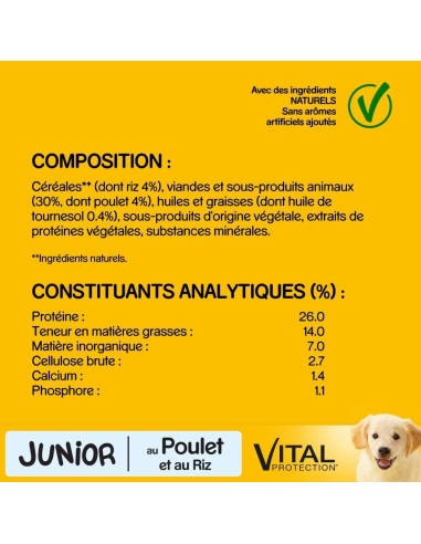 Pedigree Dry Junior Pollo e Riso Kg.3. Mangime Per Cuccioli