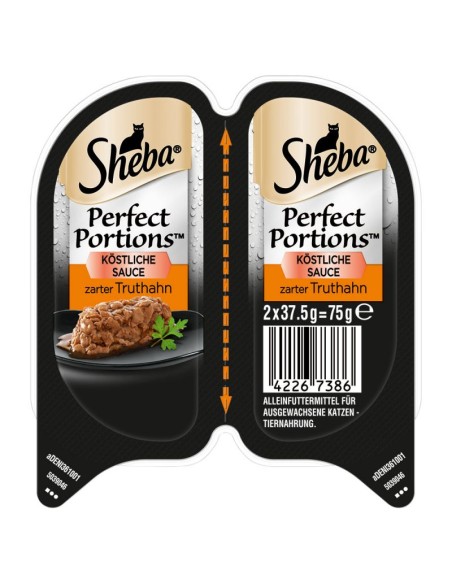 Sheba Perfect Portions Tacchino   3x (2 x 37,5 gr.). Cibo Umido Per Gatti