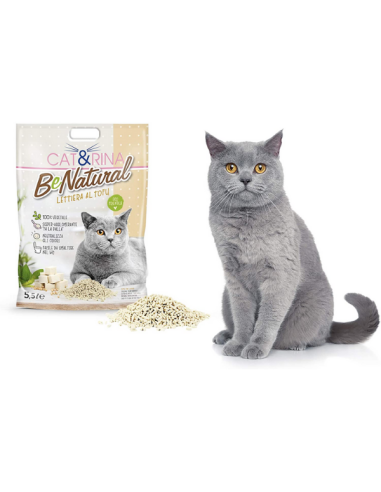 Lettiera Cat&Rina  Benatural Tofu   5,5L Classica. Lettiera Per Gatti