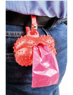 Dispenser Sacchetti Gomma Azzurro Rosso. Accessori Per Cani 2