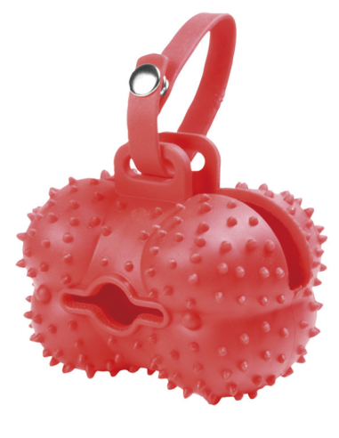 Dispenser Sacchetti Gomma Azzurro Rosso. Accessori Per Cani