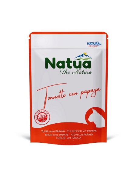 Natua Cat Buste Tonnetto e Papaya in jelly gr.70. Mangime Umido Per Gatti