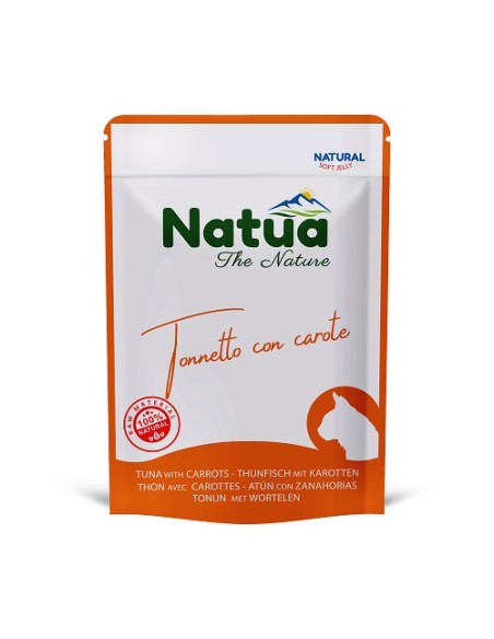 Natua Cat Buste Tonnetto e Carote in jelly gr.70. Mangime Umido Per Gatti