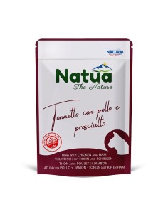 Natua Cat Buste Tonnetto Pollo e Prosciutto in jelly gr.70. Mangime Umido Per Gatti