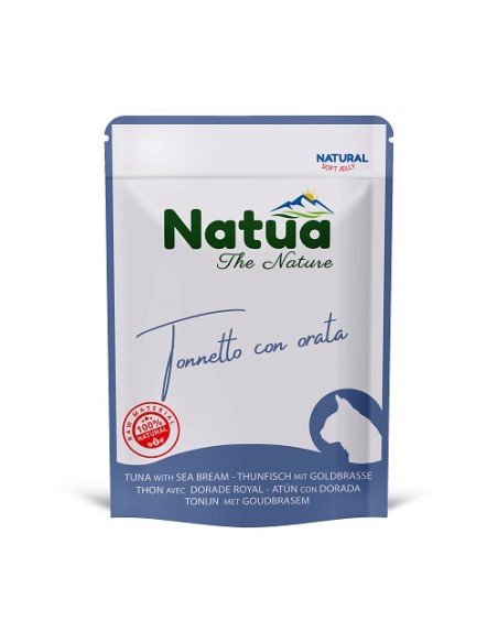 Natua Cat Buste Tonnetto e Orata in jelly gr.70. Mangime Umido Per Gatti