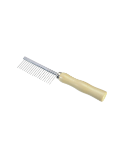 Pettine 21 Denti Manico Legno . Toelettatura Per Cani e Gatti 2