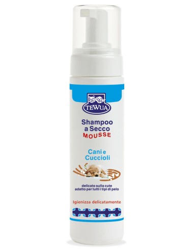 Shampoo a Secco Mousse Cani e Cuccioli ml 200. Tewa. Igienici Per Cani